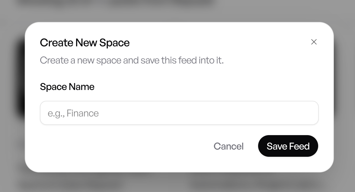 create new space and save